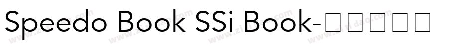 Speedo Book SSi Book字体转换